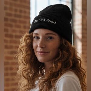 Richardson “Rethink Food” Black Waffle Beanie